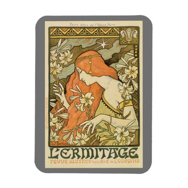 Ermitage Art nouveau magazine Magnet (Vertical)