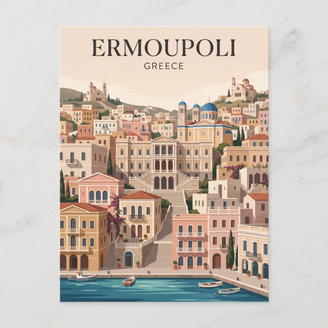 Ermoupoli Greece Postcard (Front)