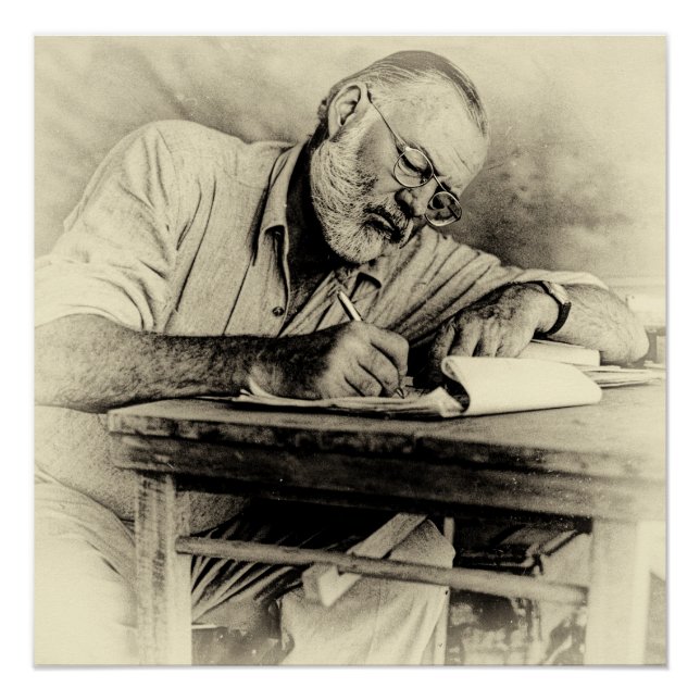 Ernest Hemingway in Kenya Poster (Front)