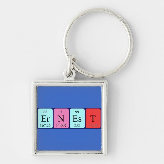 Ernest periodic table name keyring (Front)