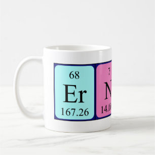 Ernest periodic table name mug