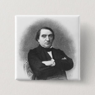 Ernest Renan after a photograph by Pierre 15 Cm Square Badge