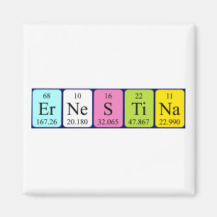 Ernestina periodic table name magnet