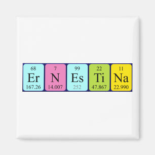 Ernestina periodic table name magnet
