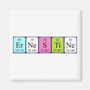 Ernestine periodic table name magnet