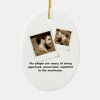 Ernesto Guevara & Fidel Ceramic Tree Decoration