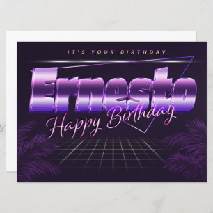 Ernesto Name First Name pura retro card Birthday
