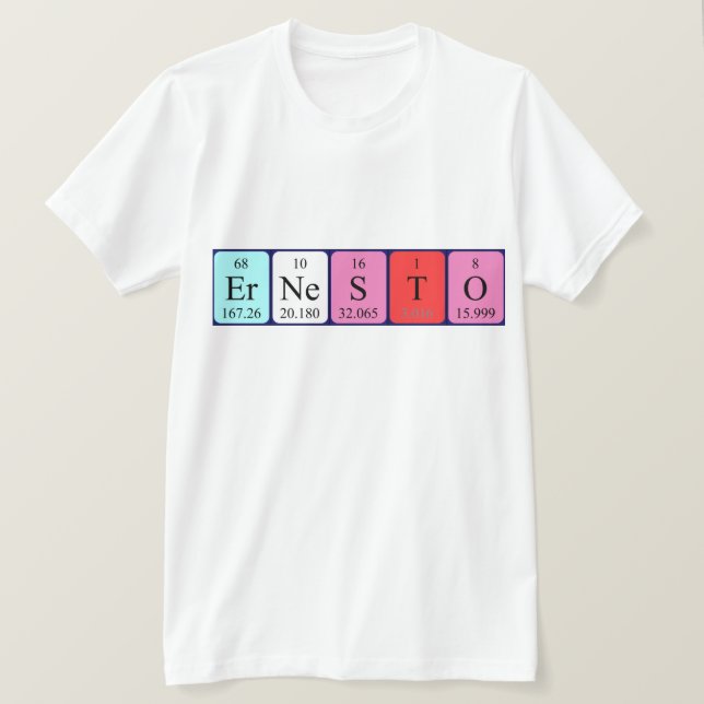 Ernesto periodic table name shirt (Design Front)