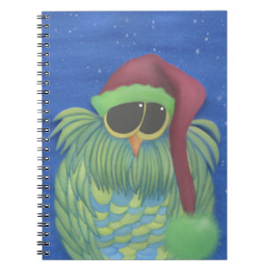 Ernesto The Adorable Secret Santa Owl Notebook