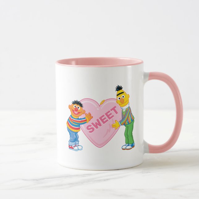 Ernie & Bert Big Valentine's Heart Mug (Right)