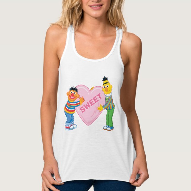 Ernie & Bert Big Valentine's Heart Singlet (Front)