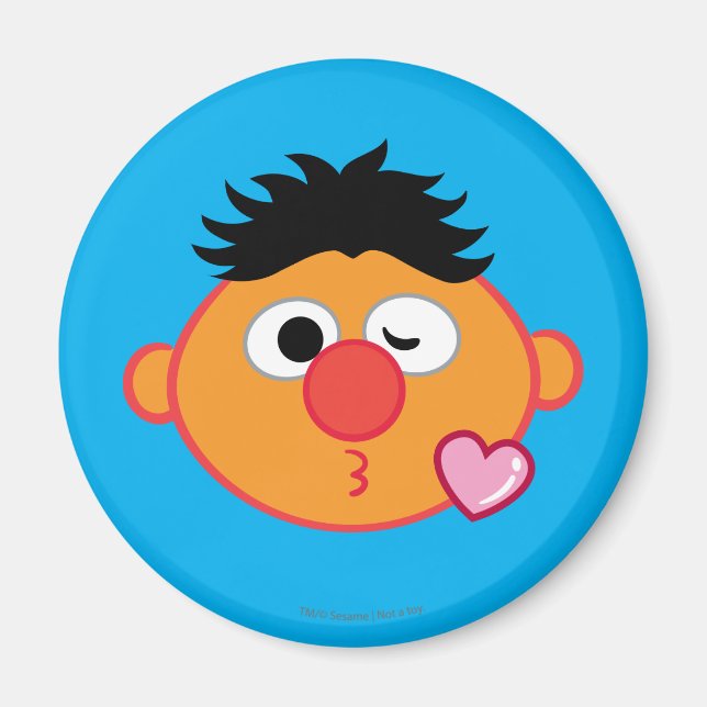 Ernie Face Throwing a Kiss Magnet (Front)