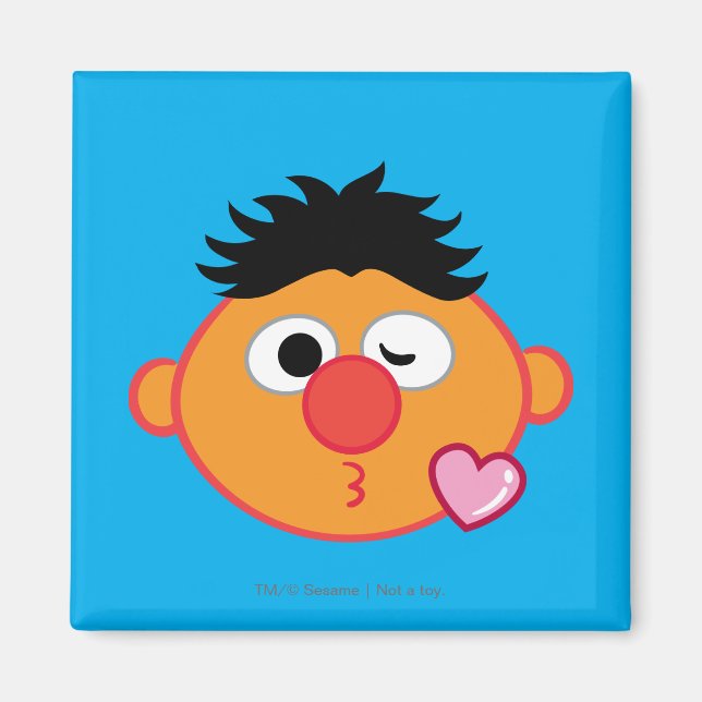 Ernie Face Throwing a Kiss Magnet (Front)