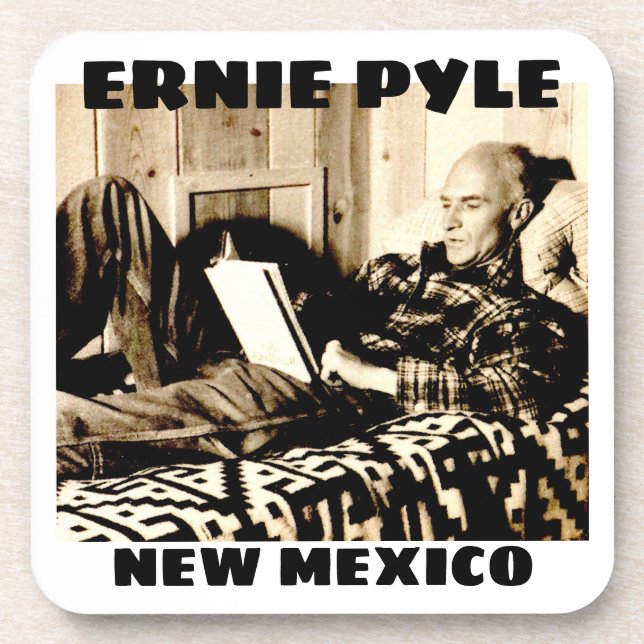 Ernie Pyle New Mexico coaster set (Front)