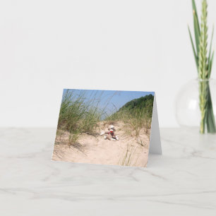 Ernie the Sock Monkey Sand Dunes Blank Card