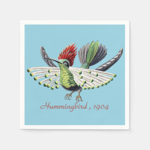 Ernst Haeckel Colourful Hummingbird Nature Art Napkin