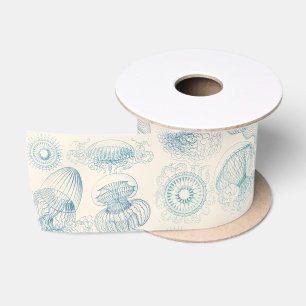 Ernst Haeckel Jellyfish Vintage Science Art Satin Ribbon