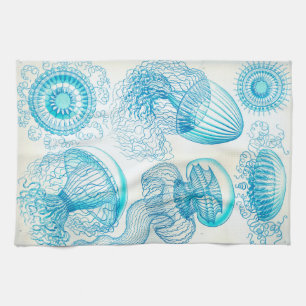 Ernst Haeckel Leptomedusae jellyfish Tea Towel