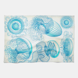 Ernst Haeckel Leptomedusae jellyfish Tea Towel
