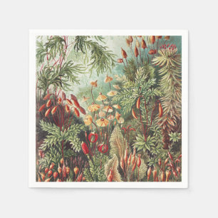 Ernst Haeckel Moss Nature Print Dark Academia Napkin