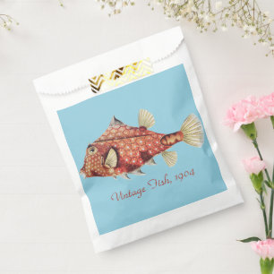Ernst Haeckel Nautical Red Boxfish Sea Life Favour Bags
