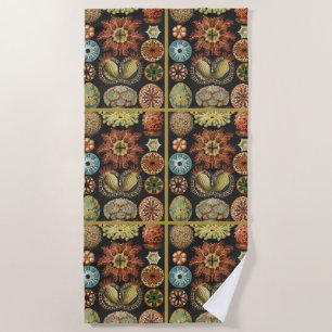 Ernst Haeckel Nautical Sea Life Art Collage Beach Towel