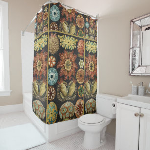 Ernst Haeckel Nautical Sea Life Art Collage Shower Curtain