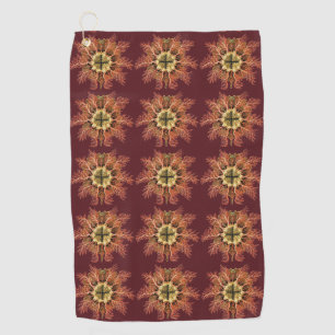 Ernst Haeckel Nautical Tunicate Red Sea Life Art Golf Towel