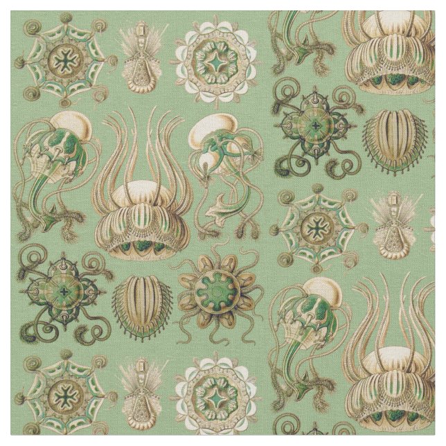 Ernst Haeckel’s Narcomedusae Fabric (Close Up)