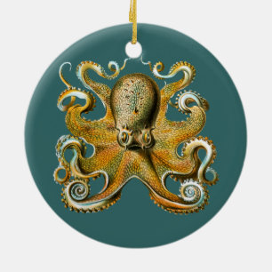 Ernst Haeckel’s Octopus Ceramic Tree Decoration