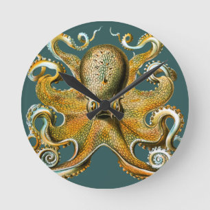 Ernst Haeckel’s Octopus Round Clock