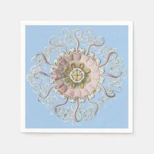 Ernst Haeckel Vintage Jellyfish Marine Life Napkin