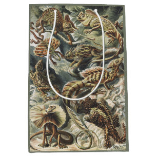 Ernst Haeckel Vintage Reptile Lizard Nature Art Medium Gift Bag