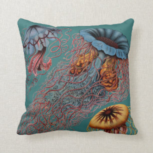 Ernst Haeckel's Disco Medusae Cushion