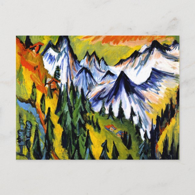 Ernst Kirchner - Berggipfel Postcard (Front)