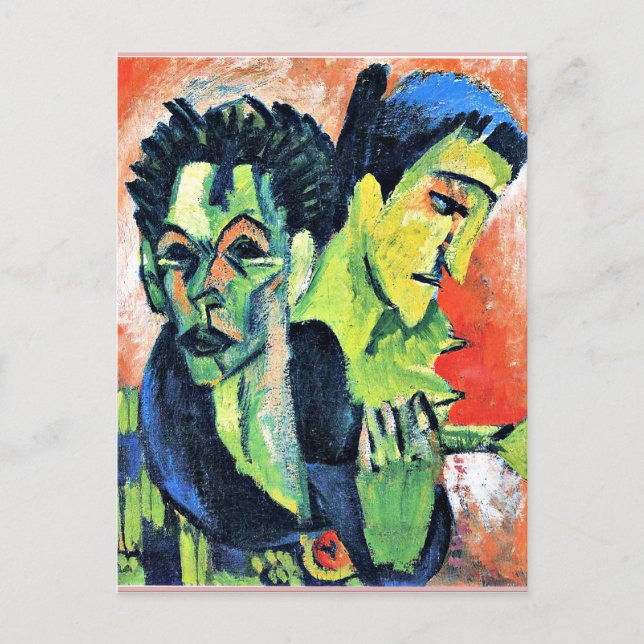 Ernst Kirchner - Double Self-Portrait Postcard (Front)