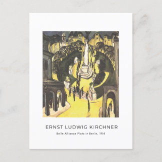 Ernst L. Kirchner - Belle Alliance Platz in Berlin Postcard
