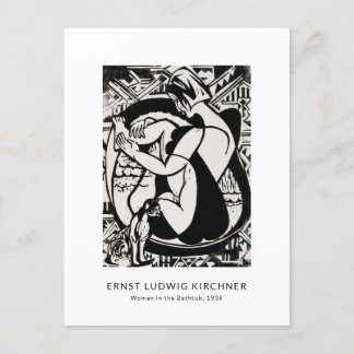 Ernst L. Kirchner - Black and White Modern Art Postcard