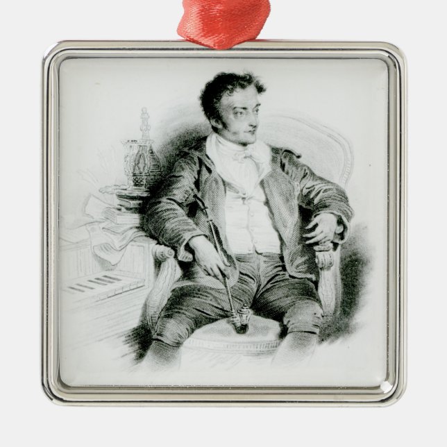 Ernst Theodor Amadeus Hoffmann Metal Tree Decoration (Front)