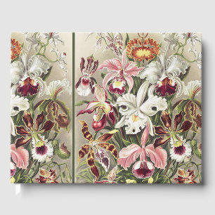 ErnstHaeckel Vintage Botanical Orchid Illustration Guest Book