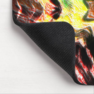 Eroded notch star with virtually worn colouring mouse pad