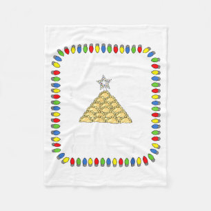 Erogi Christmas Tree _ Lish Holiday Lights Funny F Fleece Blanket