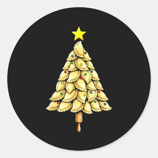 Erogi Tree Christmas Xmas Funny Lish Food Costume  Classic Round Sticker (Front)