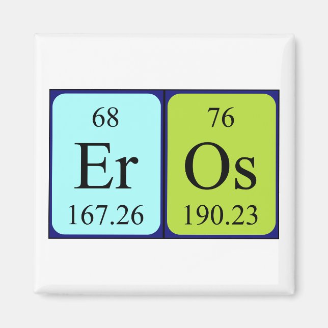 Eros periodic table name magnet (Front)