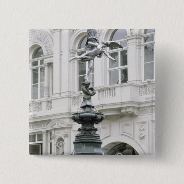 Eros, Piccadilly Circus 15 Cm Square Badge (Front)
