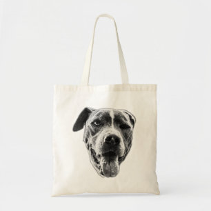 Errand Buddy—Happy Pitbull Mix Tote Bag