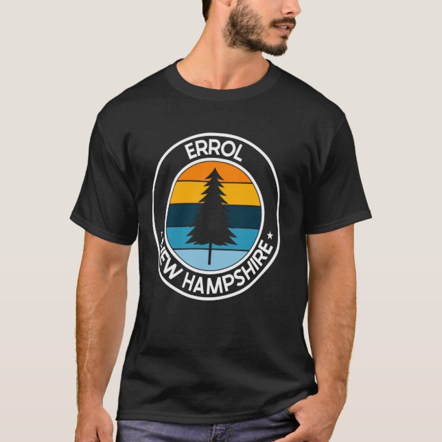 Errol New Hampshire NH USA City Pride Retro Sunset T-Shirt (Front)