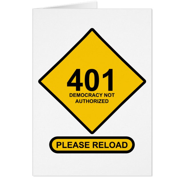 Error 401: Democracy Not Authorised (Front)