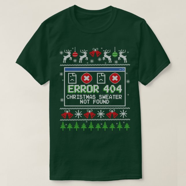 Error 404 Christmas Sweater Not Found Jumper (Design Front)