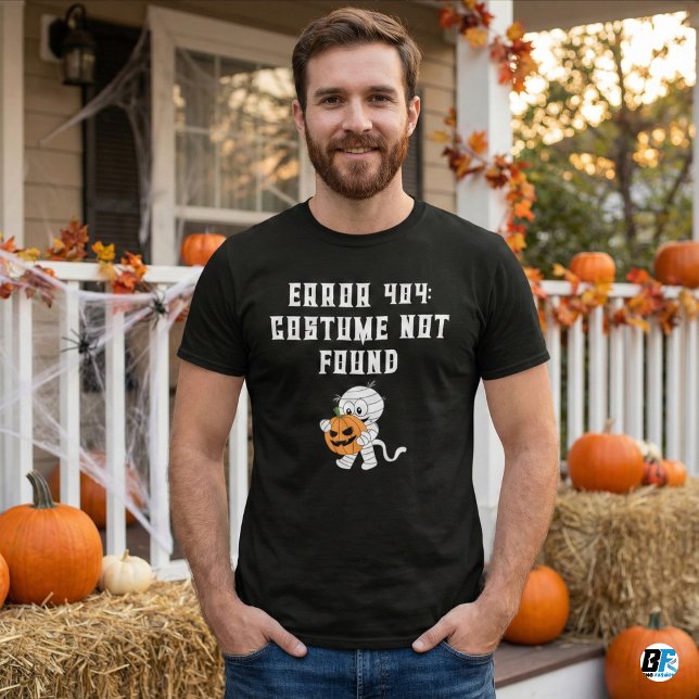 Error 404 Costume Not Found Funny Halloween Mummy T-Shirt (Creator Uploaded)